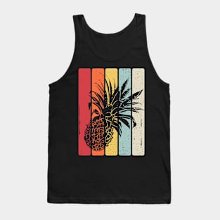 Vintage Distressed Pineapple Retro Summer Vacation Tank Top